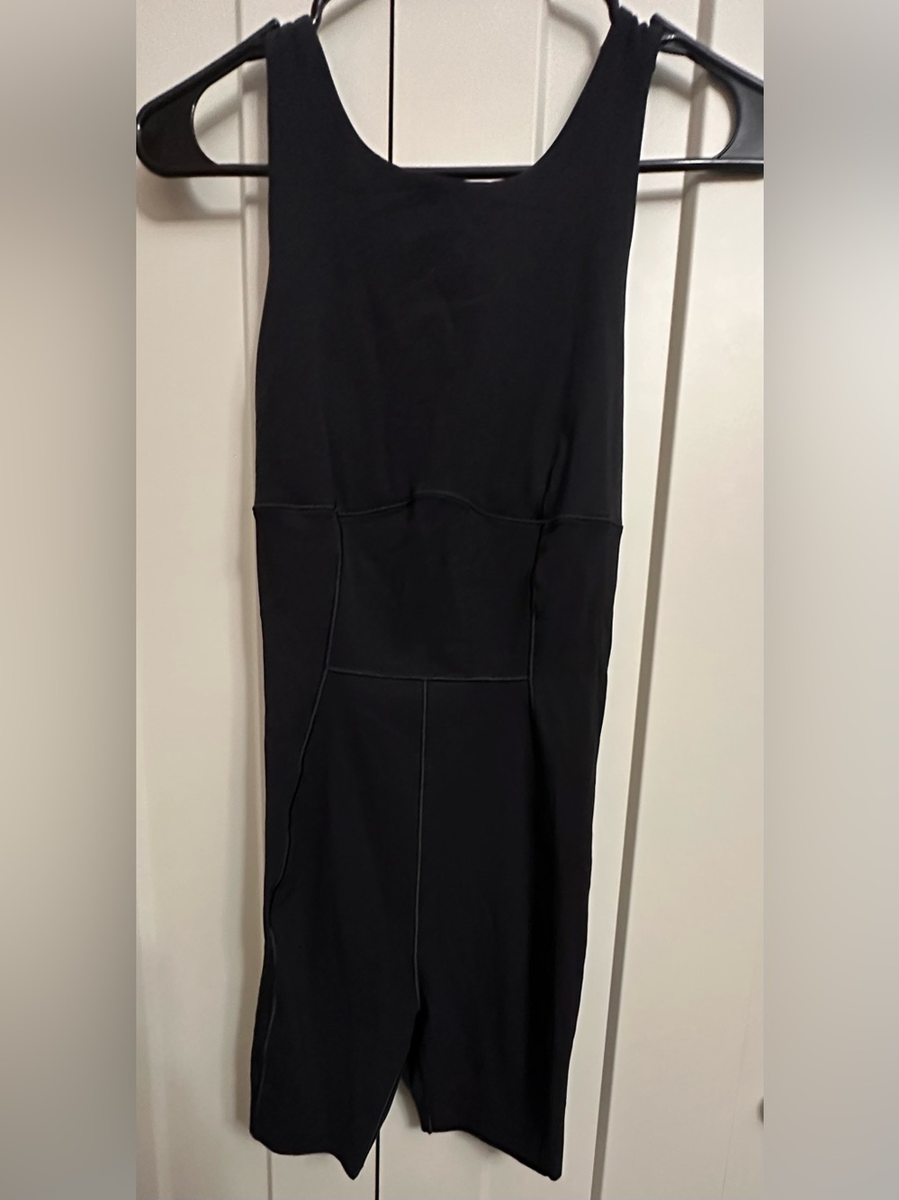 Black Women’s Seam-Panel Midi Skirt
